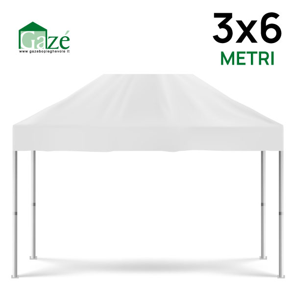 Gazebo pieghevole 3x6 metri